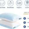 71obSKN4OIL._AC_SL1500_.jpg EASELAND Firm Pillow Shredded Memory Foam(Adjustable Loft), Cooling Breathable for Sleeping Queen Size 2 Pack