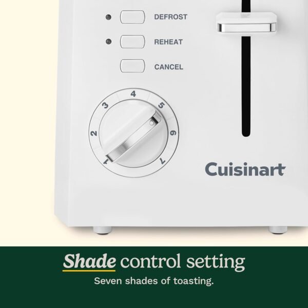 Cuisinart 2-Slice Toaster, Compact, White, CPT-122