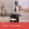 71p9guFFahS._AC_SL1500_.jpg BLACK+DECKER Food Processor and Vegetable Chopper, Stainless Steel Blade, 8-Cup Capacity, 450W Power with Attachments to Grate, Shred, Slice, Mince, Grind, and Puree