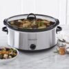 71pH276SB5L._AC_SL1500_.jpg Crock-Pot 7 Quart Oval Manual Slow Cooker, Stainless Steel (SCV700-S-BR), Versatile Cookware for Large Families or Entertaining