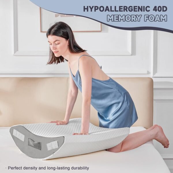 71s5oSJ8wQL._AC_SL1500_.jpg Yojoker 4PCS Orthopedic Bed Wedge Pillow Set for Sleeping, Post Surgery Foam Pillow for Body, Back and Leg Pain Relief, Triangle Adjustable Support Pillow - Acid Reflux, Anti Snoring & GERD Sleeping