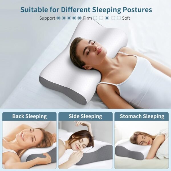 71sTPPzD-TL._AC_SL1500_.jpg Cervical Neck Pillow Memory Foam Pillows for Neck Pain Relief, Ergonomic Pillow for Shoulder Pain, Contour Pillow for Sleeping, Orthopedic Bed Pillows Neck Support for Side Back Stomach Sleepers