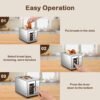 71wkLtxNlKL._AC_SL1500_.jpg Mecity 2 Slice Toaster Touch Screen 1.5" Wide Slot, Stainless Steel Smart Bread Toaster for Bagel Muffin Waffle Gluten Free Breads, Timer, Defrost, Reheat, 120V 825W