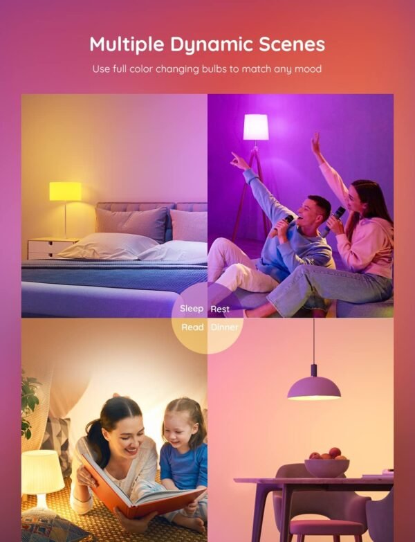 71x4IHCYZmL._AC_SL1500_.jpg Govee Smart Light Bulbs, Color Changing Light Bulb, Work with Alexa and Google Assistant, 16 Million Colors RGBWW, WiFi & Bluetooth LED Light Bulbs, Music Sync, A19, 800 Lumens, 4 Pack