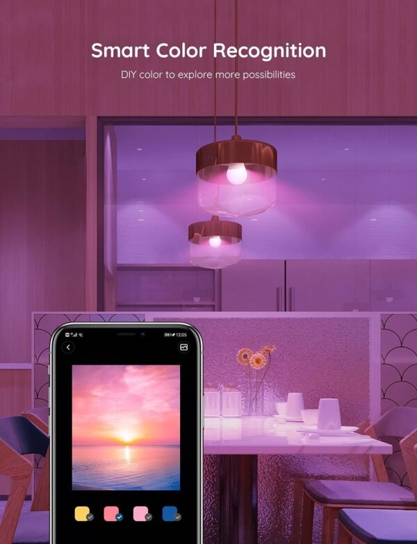 71zJO1NCQwS._AC_SL1500_.jpg Govee Smart Light Bulbs, Color Changing Light Bulb, Work with Alexa and Google Assistant, 16 Million Colors RGBWW, WiFi & Bluetooth LED Light Bulbs, Music Sync, A19, 800 Lumens, 4 Pack