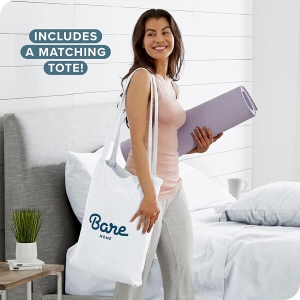 Bare Home Flannel Sheet Set 100% Cotton, Velvety Soft Heavyweight - Double Brushed Flannel - Deep Pocket (Queen, White)