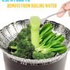81-zhJ34aeL._AC_SL1500_.jpg Consevisen Vegetable Steamer Basket for Cooking Food, Stainless Steel Veggie Steam Basket for Pot, Folding Expandable Steaming Insert with Extendable Handle Fits Various Size Pot, 5.1" to 9"