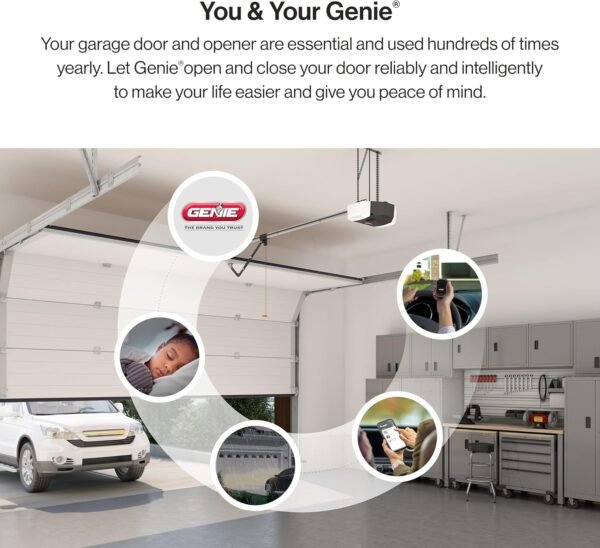 8104tWnmFwL._AC_SL1500_.jpg Genie StealthDrive 7155 Connect Smartphone-Controlled Belt Drive Garage Door Opener - 1 Each