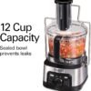 812vpPDdKFL._AC_SL1500_.jpg Hamilton Beach Professional Stack & Snap Food Processor & Veggie Spiralizer for Slicing, Shredding and Kneading, Extra-Large 3" Feed Chute Fits Whole Vegetables, 12 Cups, Stainless Steel (70815)