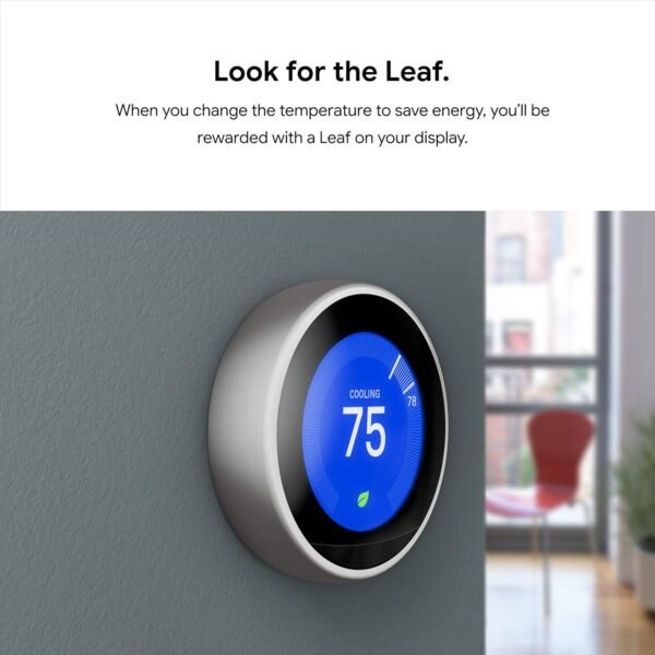 814ZNJcmCvL._AC_SL1500_.jpg Google Nest Learning Thermostat - 3rd Gen (2015) - Programmable Smart Thermostat for Home - Works with Alexa - Stainless Steel
