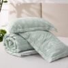 Bedsure Queen Comforter Set - Sage Green Bed Set, 3 Pieces Cute Floral Bedding, 1 Soft Reversible Botanical Flowers Comforter and 2 Pillow Shams