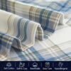 817HMFymlxL._AC_SL1500_.jpg Elegant Comfort Soft 4-Piece 100% Turkish Cotton Flannel Sheet Set - Premium Quality, Deep Pocket Fitted Sheet, Ultra Soft, Cozy Warm Flannel Sheets - Queen, Plaid-Navy/Aqua