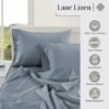LANE LINEN Luxury Bed Sheets King Size - 1000 Thread Count Egyptian Cotton Sheets, 4Pc Sateen Weave King Size Bed Sheets, Hotel Sheets & Pillowcase Set, 16" Deep Pocket King Sheet Set - French Blue