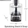 81B37zZozaL._AC_SL1500_.jpg Hamilton Beach Professional Stack & Snap Food Processor & Veggie Spiralizer for Slicing, Shredding and Kneading, Extra-Large 3" Feed Chute Fits Whole Vegetables, 12 Cups, Stainless Steel (70815)