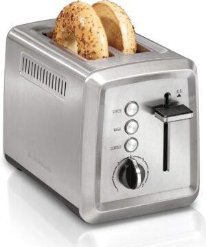 81CIQfdAjSL._AC_SL1500_.jpg Hamilton Beach 2 Slice Toaster with Extra-Wide Slots, Bagel Setting, Toast Boost, Slide-Out Crumb Tray, Auto-Shutoff & Cancel Button, Defrost Function, Stainless Steel (22794)