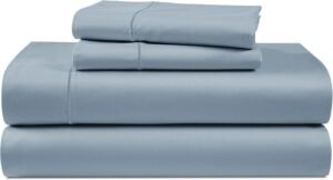 81Ems7T0ZBL._AC_SL1500_.jpg LANE LINEN Luxury Bed Sheets King Size - 1000 Thread Count Egyptian Cotton Sheets, 4Pc Sateen Weave King Size Bed Sheets, Hotel Sheets & Pillowcase Set, 16" Deep Pocket King Sheet Set - French Blue