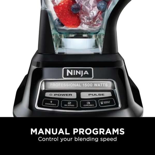 81FZQtXLCFL._AC_SL1500_.jpg Ninja Blender, Mega Kitchen System, 1500W, 4 Functions for Smoothies, Processing, Dough, Drinks & More, with 72 Blender Pitcher, 64 Processor Bowl, 2 Nutri Cups + Lids, Black, BL770
