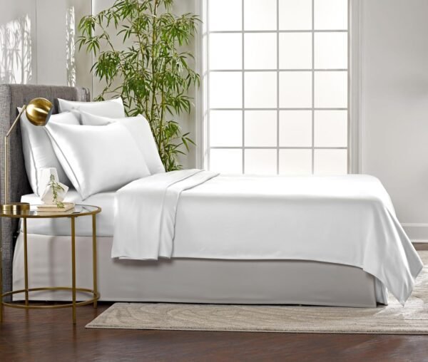 81FmhFS5GFL._AC_SL1500_.jpg King Sheets by Pure Bamboo, Genuine 100% Organic Viscose Derived from Bamboo Bed Sheet Set, Luxuriously Soft & Cooling, Double Stitching, Lifetime Quality Promise (King, White)
