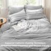 81GKMbSu7PL._AC_SL1500_.jpg Bedsure Queen Comforter Set 7 Pieces, Grey Striped Bedding Set for Queen Size Bed Reversible, Cationic Dyeing Bed in a Bag with Comforter, Sheets, Pillowcases & Shams
