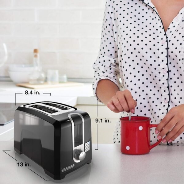 81IGtEG5iQL._AC_SL1500_.jpg BLACK+DECKER 2-Slice Toaster, T2569B, Extra Wide Slots, 6 Shade Settings, 850 Watts, Crub Tray, Cancel Button