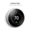 81LxojCZJmL._AC_SL1500_.jpg Google Nest Learning Thermostat - 3rd Gen (2015) - Programmable Smart Thermostat for Home - Works with Alexa - Stainless Steel