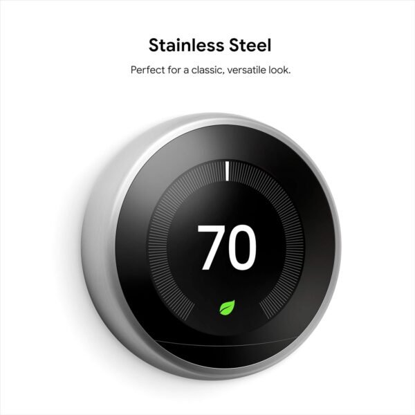 81LxojCZJmL._AC_SL1500_.jpg Google Nest Learning Thermostat - 3rd Gen (2015) - Programmable Smart Thermostat for Home - Works with Alexa - Stainless Steel