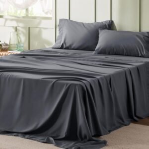 81MtyllvafL._AC_SL1500_.jpg Bedsure Queen Sheet Set - 4 Pieces Soft Queen Size Sheets - Breathable & Cooling - Hotel Luxury - Easy Care Polyester Microfiber Bedding for Women, Men, Dark Grey