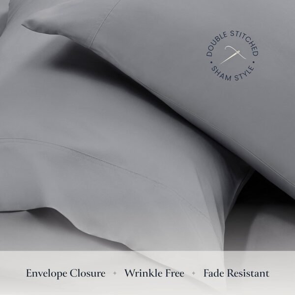 81NEUmFR5fL._AC_SL1500_.jpg BELADOR Silky Soft Sheet Set - Luxury 6 Piece Bed Sheets for Queen Size Bed, Secure-Fit Deep Pocket Sheets with Elastic, Breathable Hotel Sheets & Pillowcase Set, Wrinkle Free Oeko-Tex Sheets
