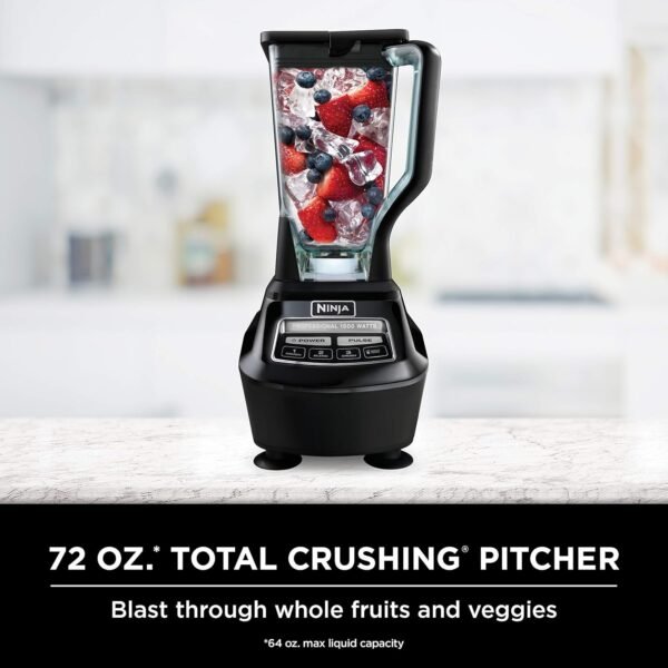 81RObFM197L._AC_SL1500_.jpg Ninja Blender, Mega Kitchen System, 1500W, 4 Functions for Smoothies, Processing, Dough, Drinks & More, with 72 Blender Pitcher, 64 Processor Bowl, 2 Nutri Cups + Lids, Black, BL770
