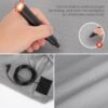 81TWwWSddYL._AC_SL1500_.jpg Grounding Bedding Sheet Set, Bed Sheets and Pillowcase Set, 90% Organic Cotton+10% Pure Silver Organic Fitted Grounded Sheet for Improved Sleep, Pain Relief (Gray, King XL(78.4 * 80 * 15inch))