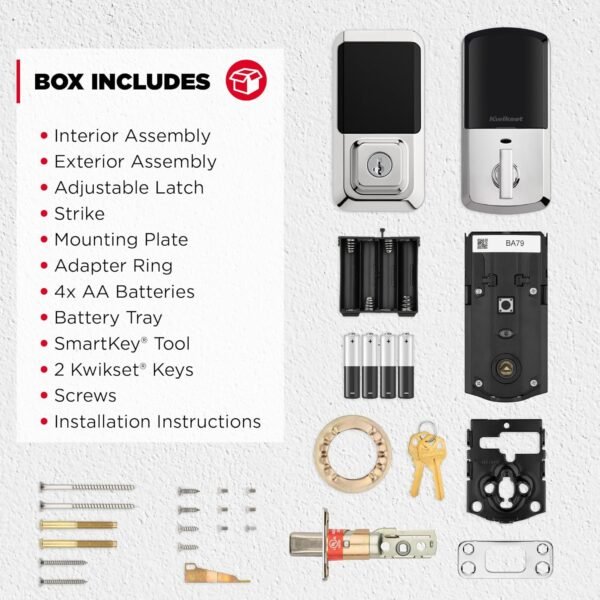 81U42OAUnsL._AC_SL1500_.jpg Kwikset Halo Wi-Fi Smart Lock, Keyless Entry Door Deadbolt, Geofence Auto-Unlock, Grade AAA Certified, No Hub Easy Install, Polished Chrome Lifetime Finish Warranty, Touchscreen