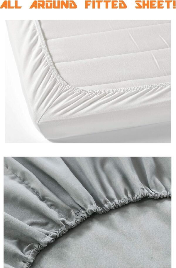 81UV8jwav1L._AC_SL1500_.jpg Elegant Comfort Luxury 1500 Premium Hotel Quality Microfiber 4-Piece Sheet Set - Wrinkle Resistant, All Around Elastic Fitted Sheet, Deep Pocket up to 16", Queen, Cream