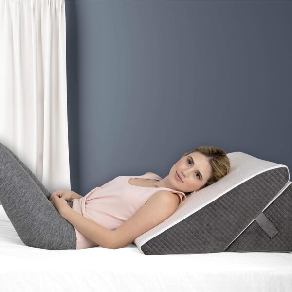 81UwdrS7nQL._AC_SL1500_.jpg Kӧlbs Bed Wedge Pillow Chic Jacquard Cover Wedge Pillow for Sleeping and Acid Reflux, Heartburn (Adjustable Height Wedge)