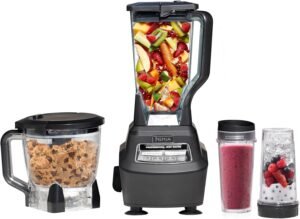 81WPPmP4mL._AC_SL1500_.jpg Ninja Blender, Mega Kitchen System, 1500W, 4 Functions for Smoothies, Processing, Dough, Drinks & More, with 72 Blender Pitcher, 64 Processor Bowl, 2 Nutri Cups + Lids, Black, BL770