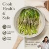 81WXIY6W6AL._AC_SL1500_.jpg CAROTE 21Pcs Pots and Pans Set, Nonstick Cookware Sets, White Granite Induction Cookware Non Stick Cooking Set w/Frying Pans & Saucepans(PFOS, PFOA Free)