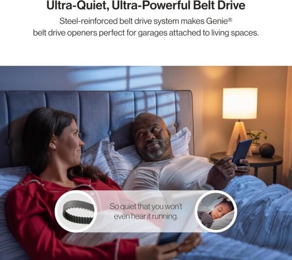 81XTzH5VSKL._AC_SL1500_.jpg Genie StealthDrive 7155 Connect Smartphone-Controlled Belt Drive Garage Door Opener - 1 Each