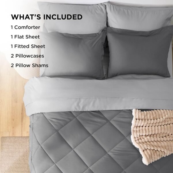 81Yqq3Z-G2L._AC_SL1500_.jpg Bedsure California King Comforter Set - 7 Pieces Reversible Grey Bedding, California King Size Bed Set for All Seasons, Bed in a Bag with Down Alternative Comforter, Sheets, Pillowcases & Shams