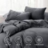 81afIR27i5L._AC_SL1500_.jpg Bedsure Queen Sheet Set - 4 Pieces Soft Queen Size Sheets - Breathable & Cooling - Hotel Luxury - Easy Care Polyester Microfiber Bedding for Women, Men, Dark Grey