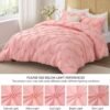 81d0Qfa4SqL._AC_SL1500_.jpg BEDELITE Pink Boho Comforter Set Queen – 3-Piece Pintuck Bedding, Lightweight & Warm, Soft All-Season Comforter with 2 Pillowcases