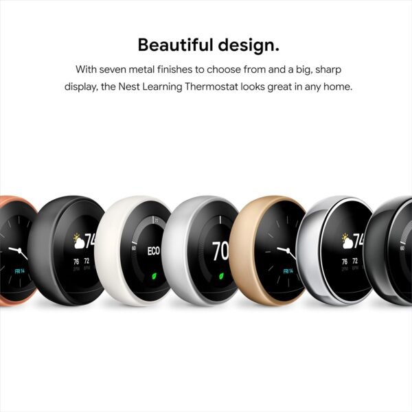 81ipxndP9L._AC_SL1500_.jpg Google Nest Learning Thermostat - 3rd Gen (2015) - Programmable Smart Thermostat for Home - Works with Alexa - Stainless Steel