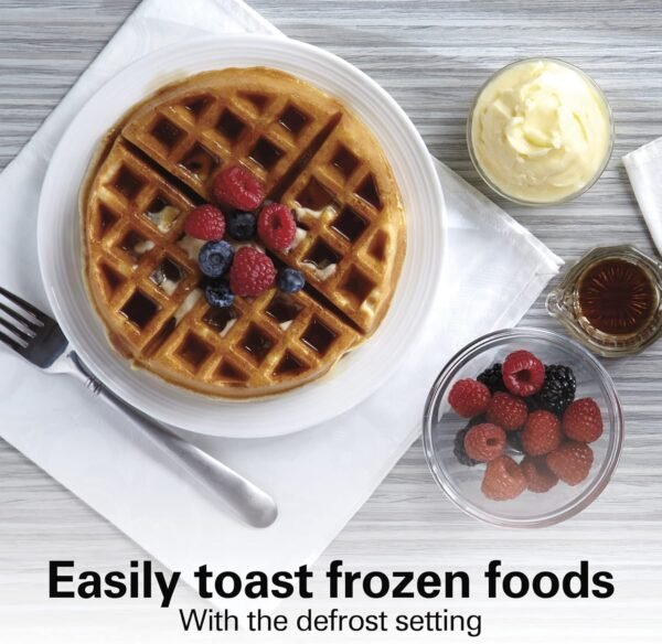 Hamilton Beach 2 Slice Extra Wide Slot Toaster with Bagel & Defrost Settings, Shade Selector, Toast Boost, Auto Shutoff, Black & Stainless Steel (22633)