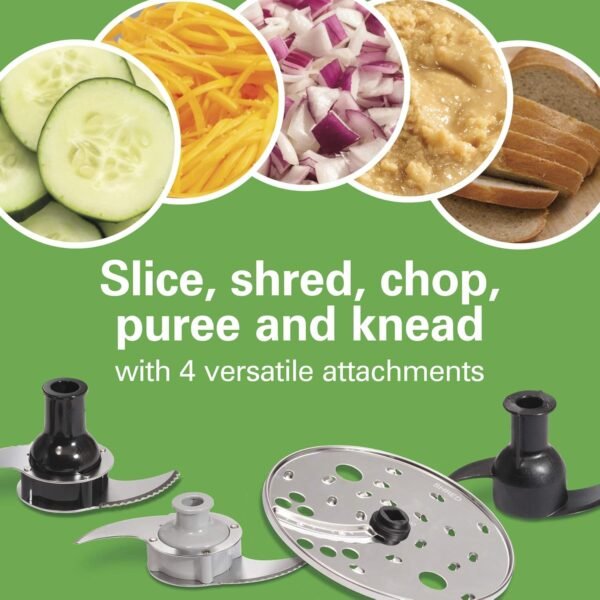 81mqbUh1RoL._AC_SL1500_.jpg Hamilton Beach Stack & Snap Food Processor and Vegetable Chopper, BPA Free, Stainless Steel Blades, 14 Cup + 4-Cup Mini Bowls, 3-Speed 500 Watt Motor, Black (70585)