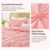 81nlduYnG6L._AC_SL1500_.jpg BEDELITE Pink Boho Comforter Set Queen – 3-Piece Pintuck Bedding, Lightweight & Warm, Soft All-Season Comforter with 2 Pillowcases