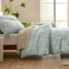 Bedsure Queen Comforter Set - Sage Green Bed Set, 3 Pieces Cute Floral Bedding, 1 Soft Reversible Botanical Flowers Comforter and 2 Pillow Shams