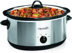 81s15a8-lGL._AC_SL1500_.jpg Crock-Pot 7 Quart Oval Manual Slow Cooker, Stainless Steel (SCV700-S-BR), Versatile Cookware for Large Families or Entertaining