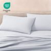 Bare Home Flannel Sheet Set 100% Cotton, Velvety Soft Heavyweight - Double Brushed Flannel - Deep Pocket (Queen, White)