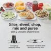 81vmvMkh7hL._AC_SL1500_.jpg Hamilton Beach Stack & Snap Food Processor and Vegetable Chopper, BPA Free, Stainless Steel Blades, 12 Cup Bowl, 2-Speed 450 Watt Motor, Black (70725A)