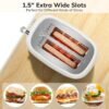 81wN9i9IvCL._AC_SL1500_.jpg Keenstone Toaster 2 Slice, Retro Wide Slot Stainless Steel Toaster with 6 Browning Levels, Reheat & Defrost, for Bagel, Toast, Bread, Kitchen Essentials, Removable Crumb Tray, White