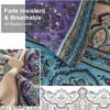81zHvWqzkIL._AC_SL1500_.jpg Boho Comforter Set Queen Size 8 Piece Bed in a Bag Bohemian Striped Bedding Quilt Set Aqua Paisley Floral Comforter and Sheet Set,Soft Microfiber Complete Bedding Sets for All Season