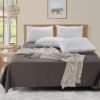 91SZjCnQuL._AC_SL1500_.jpg LANE LINEN Pillows Standard Size Set of 4 (20"x26") - Soft Gusseted Bed Pillow for Back, Stomach or Side Sleepers - Hotel Quality Down Alternative Standard Pillows Pack of 4 - White
